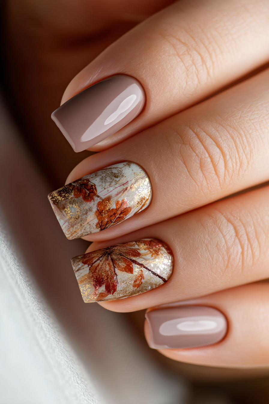 Stylish February nails ideas featuring winter nail designs in red, nude, pink, and neutral shades